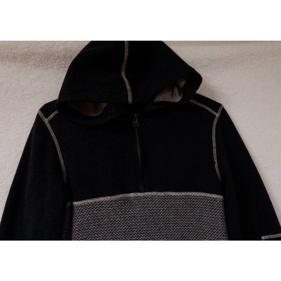 Buckle BKE Mens Small 1/4 Zip Geometric Distressed Pull Over Sweatshirt Hoodie - Picture 2 of 11